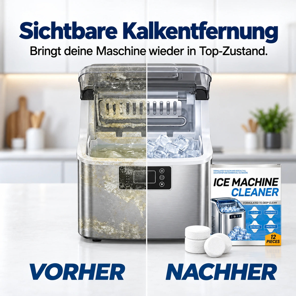 Eiswürfelmaschinen-Reinigungstabletten – 12 Stück
