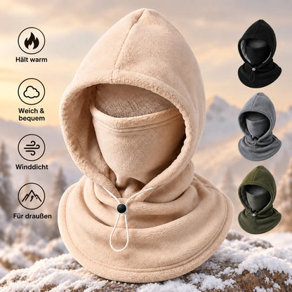 3-in-1 Fleece-Kapuze – Wärme für Kopf, Gesicht und Hals