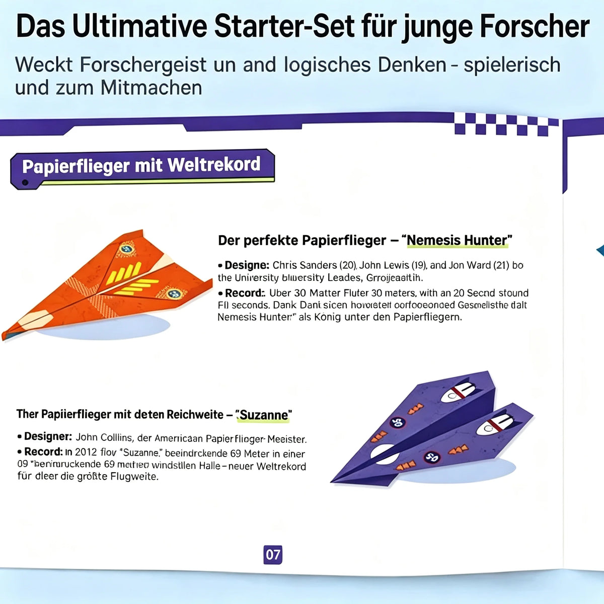 📢📢 40 % RABATT!! ⏰ Kreatives DIY-Papierflieger-Set für Kinder