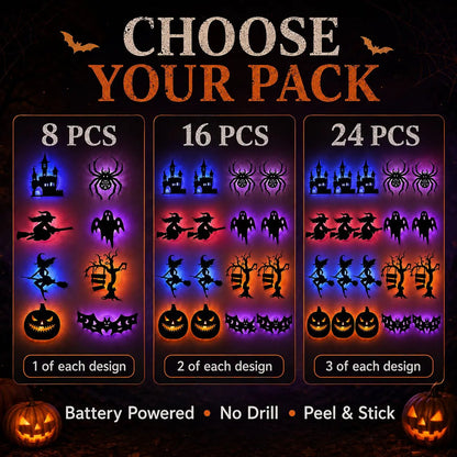 🎃 Halloween LED-Wandsticker – Verwandle leere Wände in echten Halloweenzauber