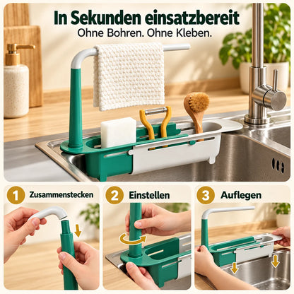 Ausziehbarer Spülen-Organizer für mehr Ordnung
