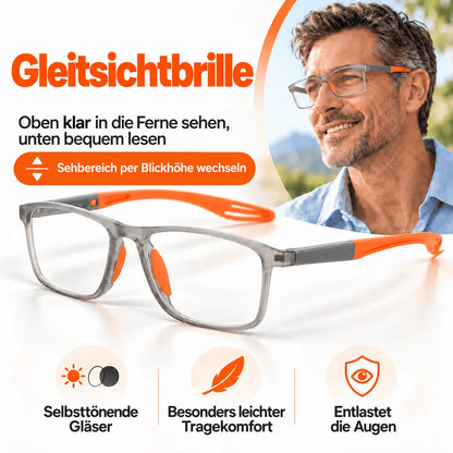 Gleitsichtbrille mit selbsttönenden Gläsern