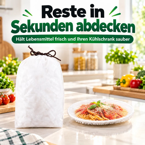✨100 Stück Einweg-Stretch-Einbdeckungen für Schüsseln & Teller