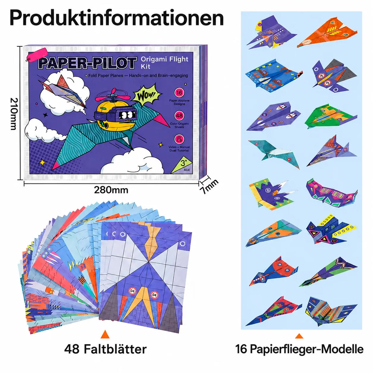 ✨Kreatives DIY-Papierflieger-Set für Kinder