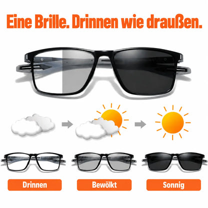 Gleitsichtbrille mit selbsttönenden Gläsern