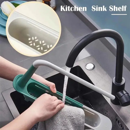 🔥Limited Time 33% OFF,buy 2 Save 50%🔥 Upgraded Telescopic Sink Storage Rack