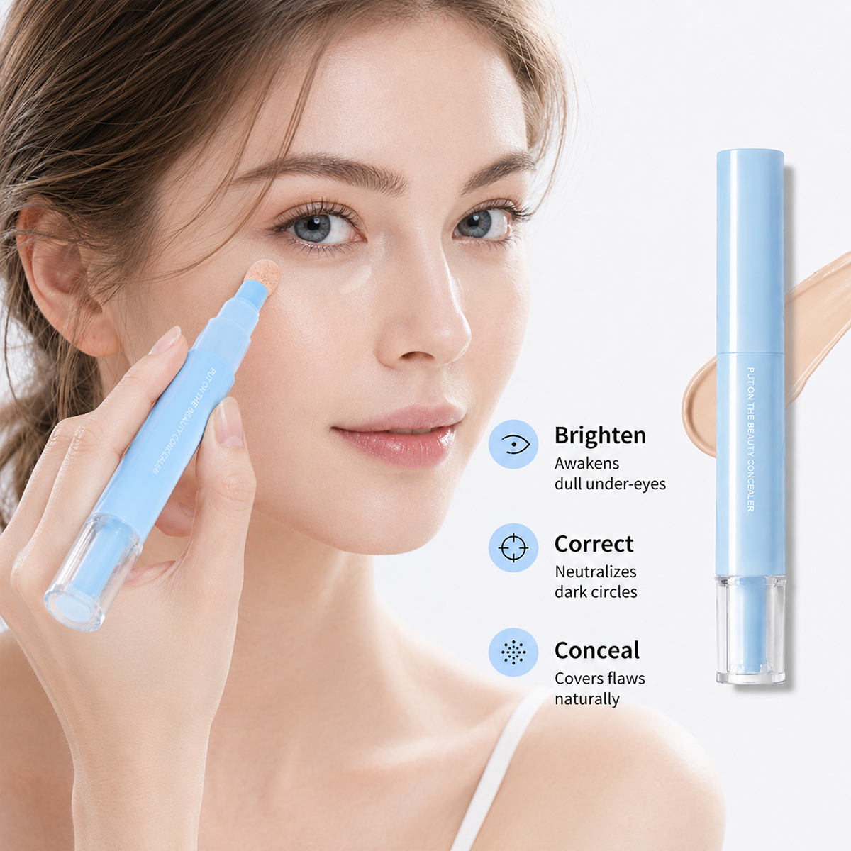 Concealer Stift & Creme – deckt Augenringe, Pickel & Flecken ab, spendet Feuchtigkeit & verblendet nahtlos