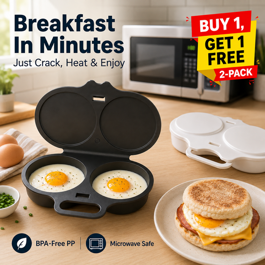 2 EGGS. 60 SECONDS. ZERO PAN.