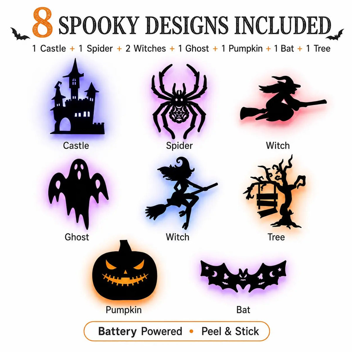 🎃 Halloween LED-Wandsticker – Verwandle leere Wände in echten Halloweenzauber