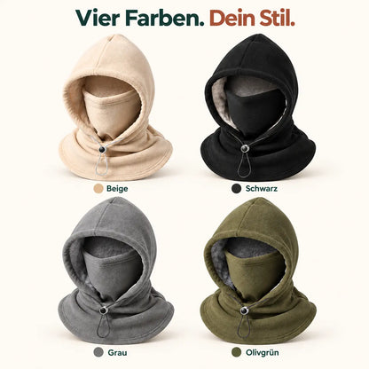 3-in-1 Fleece-Kapuze – Wärme für Kopf, Gesicht und Hals