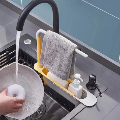 🔥Limited Time 33% OFF,buy 2 Save 50%🔥 Upgraded Telescopic Sink Storage Rack