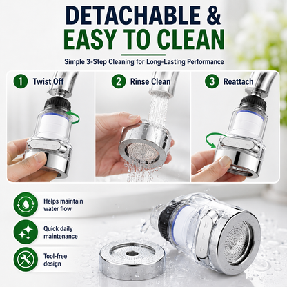⏳🔥LIMITED-TIME 50% OFF! ⏰🚰360°Rotating Faucet Filter‑Splash‑Proof Water Purifier💧