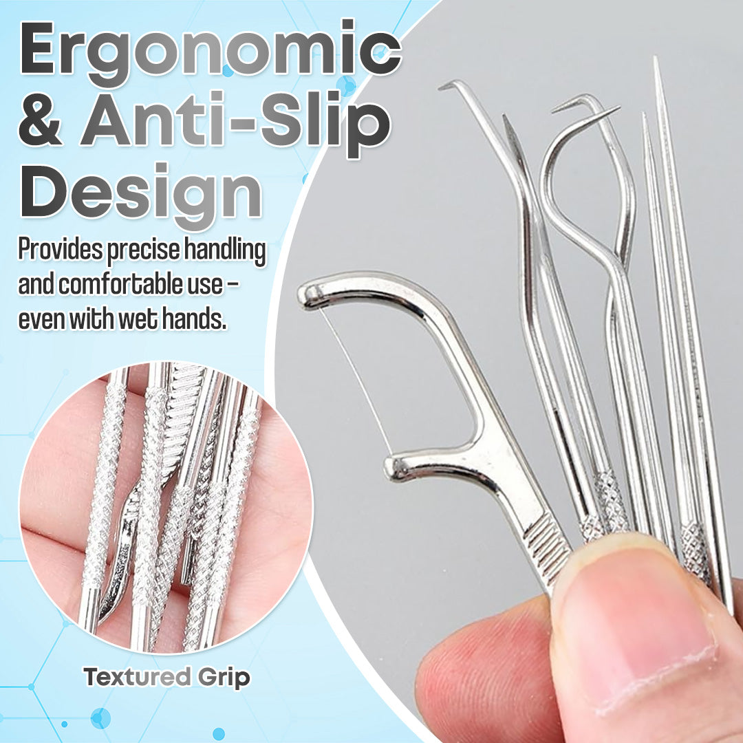 🦷 7-in-1 Titanium Toothpick & Multi-Tool Keychain