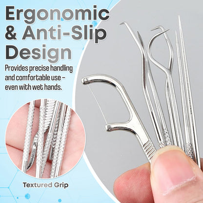 🦷 7-in-1 Titanium Toothpick & Multi-Tool Keychain