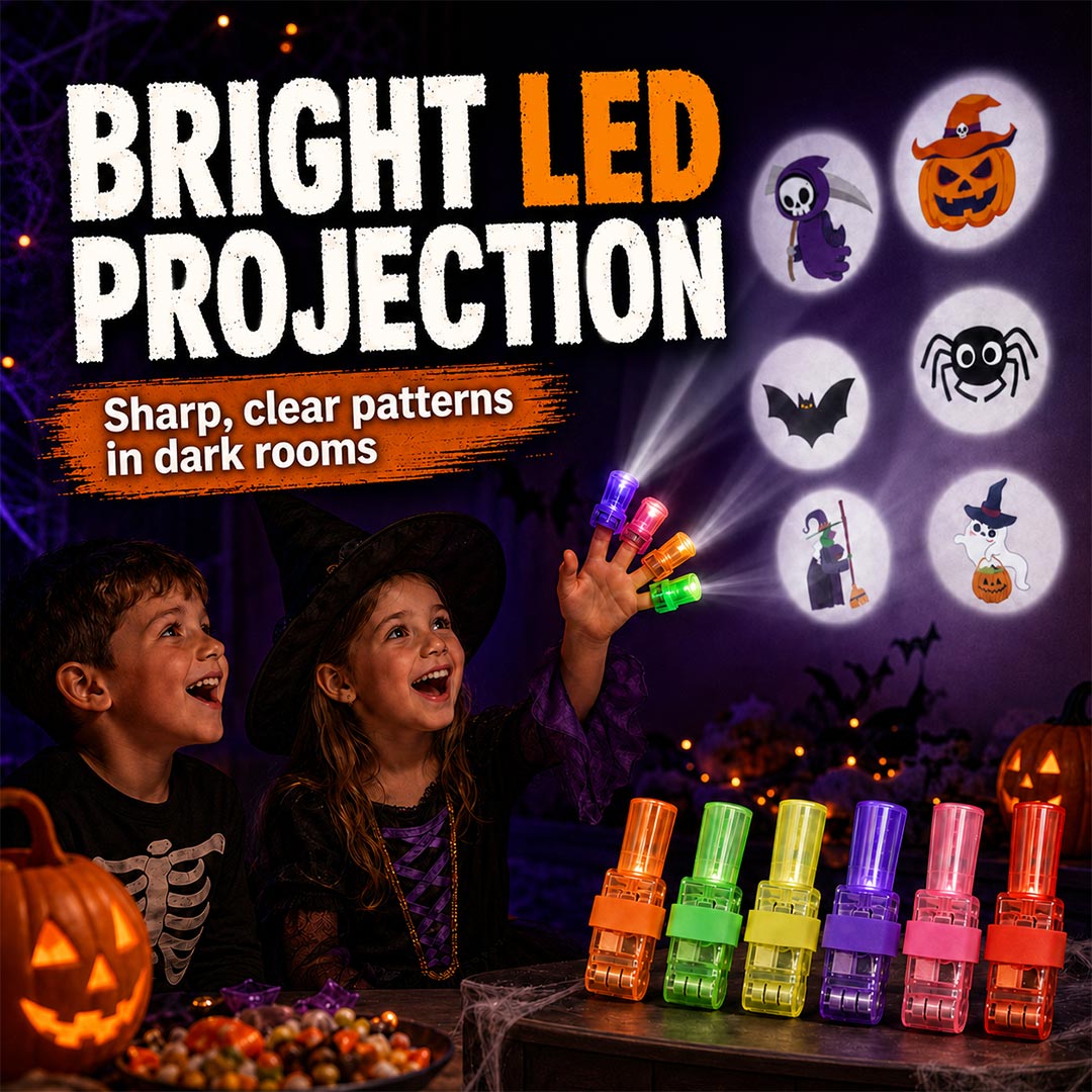 Halloween-Fingerprojektor-Set – Verwandle Jede Wand in Ein Halloween-Erlebnis 🎃