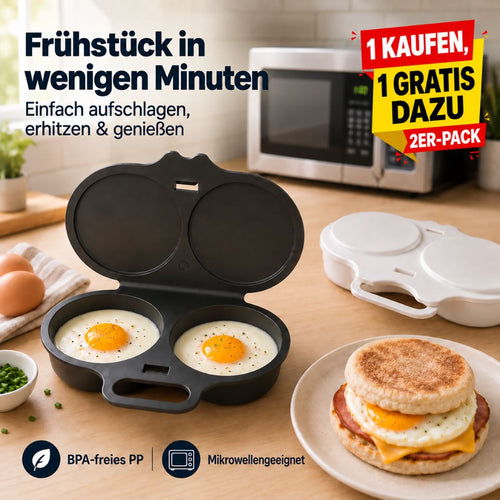 2 EGGS. 60 SECONDS. ZERO PAN.
