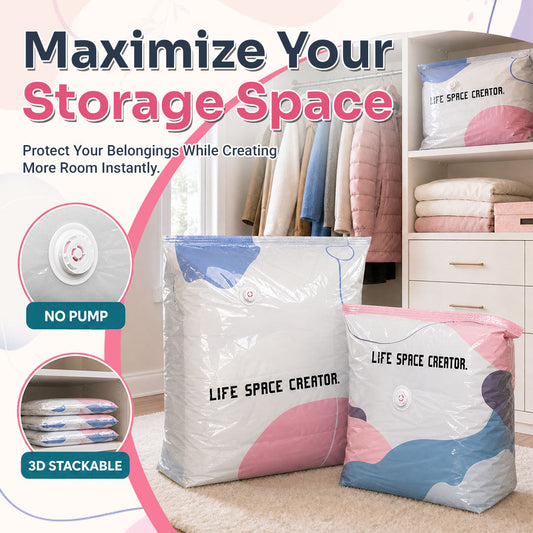 No-Pump Large Vacuum Storage Compression Bags