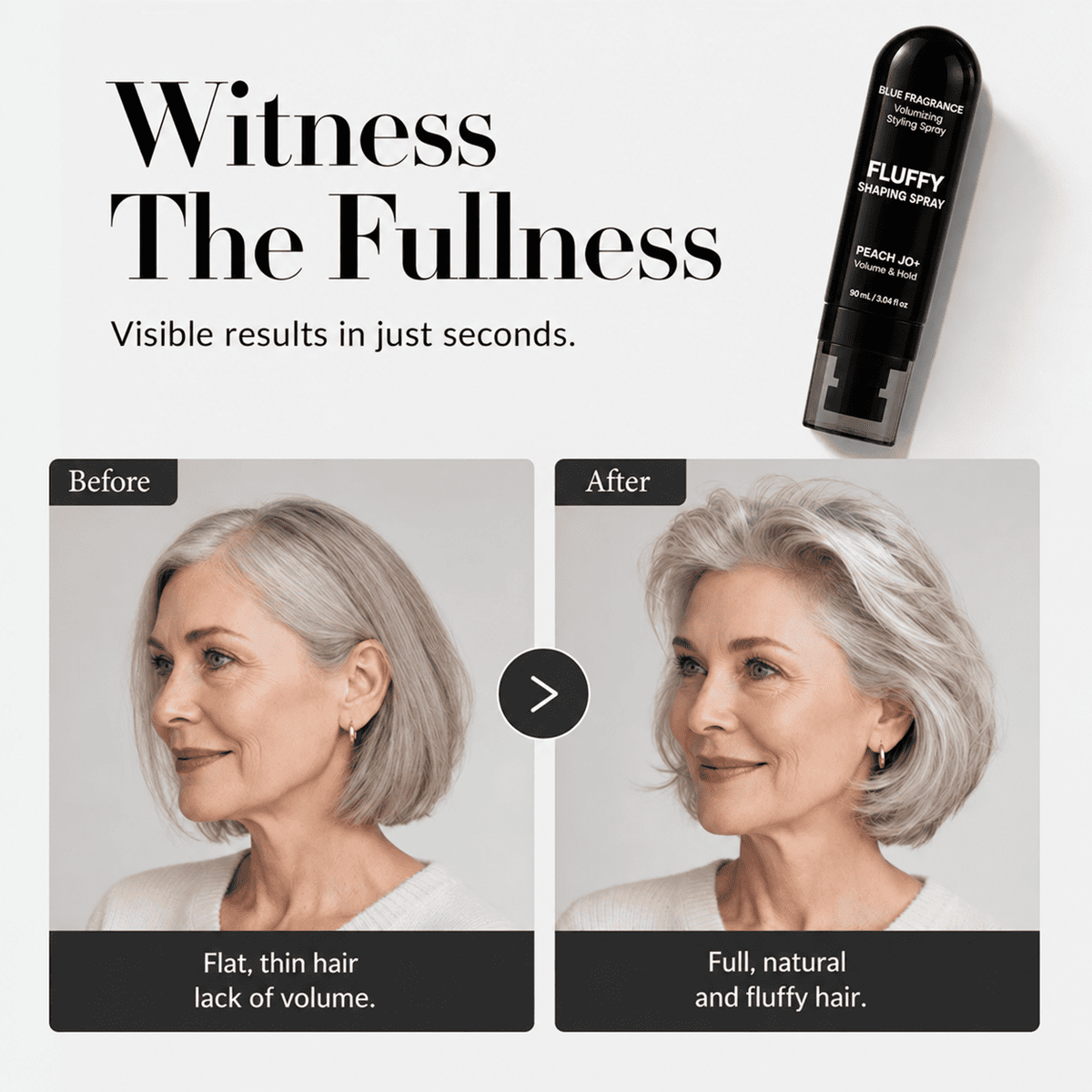 ✨ Volumen-Haarspray für mehr Fülle – langanhaltender Halt mit frischem Pfirsichduft