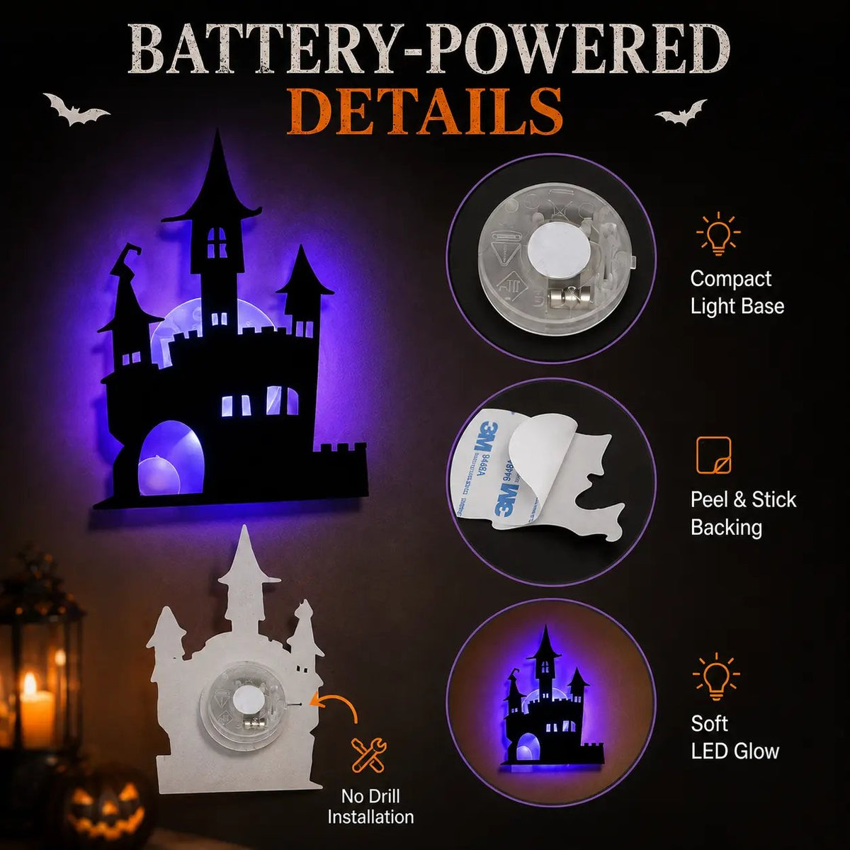 🎃 Halloween LED-Wandsticker – Verwandle leere Wände in echten Halloweenzauber