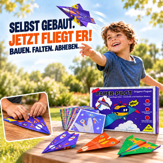 Kreatives DIY-Papierflieger-Set für Kinder