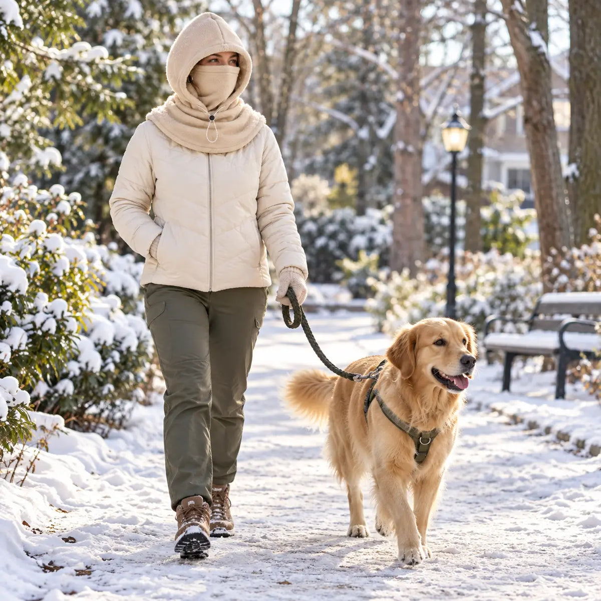 3-in-1 Fleece-Kapuze – Wärme für Kopf, Gesicht und Hals