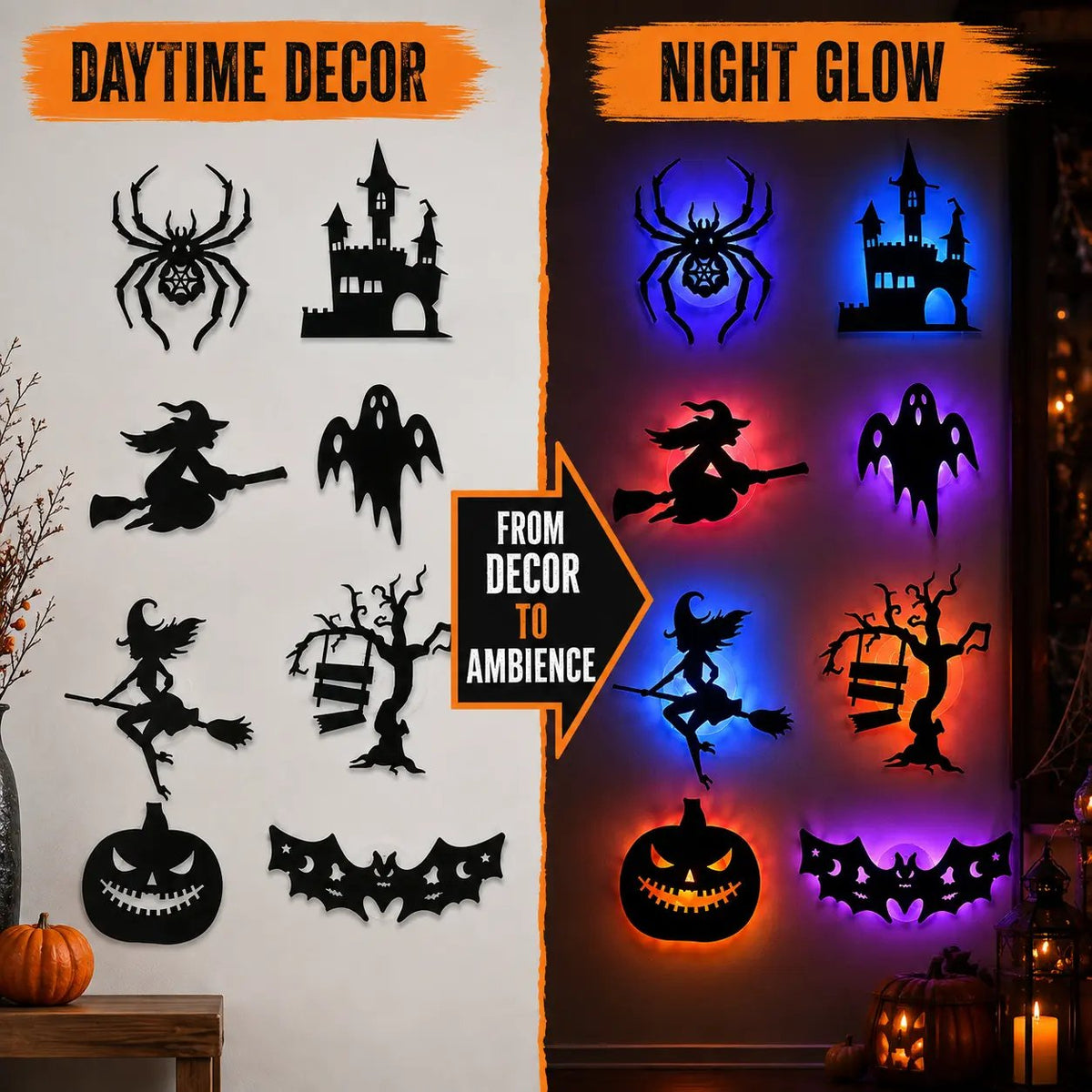 🎃 Halloween LED-Wandsticker – Verwandle leere Wände in echten Halloweenzauber