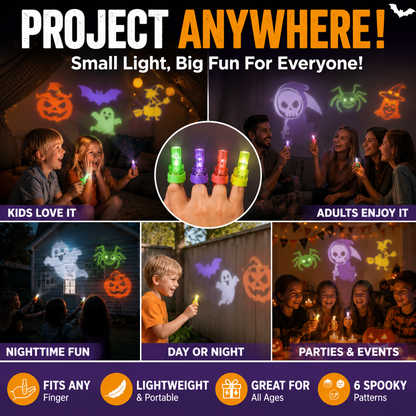 Halloween-Fingerprojektor-Set – Verwandle Jede Wand in Ein Halloween-Erlebnis 🎃