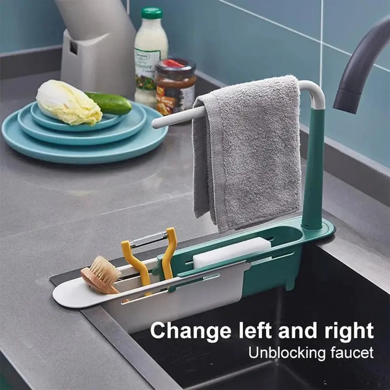 🔥Limited Time 33% OFF,buy 2 Save 50%🔥 Upgraded Telescopic Sink Storage Rack