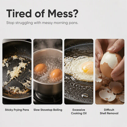 2 EGGS. 60 SECONDS. ZERO PAN.